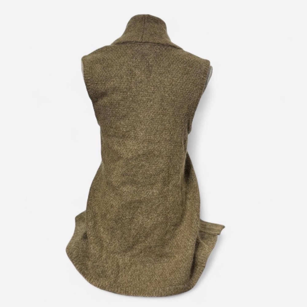 Ralph Lauren Brown Lambswool Sweater Vest Cardigan Large Dark Academia Old Money - Picture 7 of 8